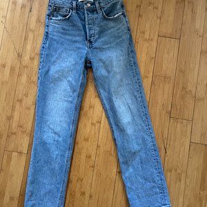 Aritzia Denim Forum The Arlo High Rise Straight 28L Size 25